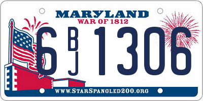 MD license plate 6BJ1306