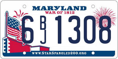 MD license plate 6BJ1308