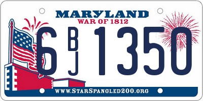 MD license plate 6BJ1350