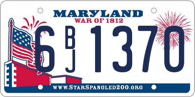 MD license plate 6BJ1370