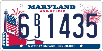 MD license plate 6BJ1435