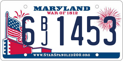 MD license plate 6BJ1453