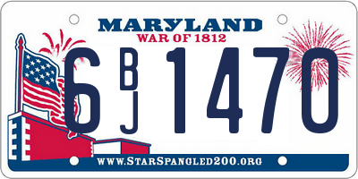 MD license plate 6BJ1470