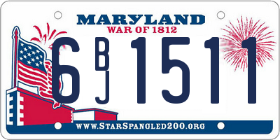 MD license plate 6BJ1511