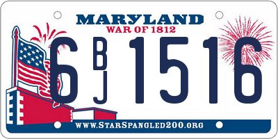 MD license plate 6BJ1516