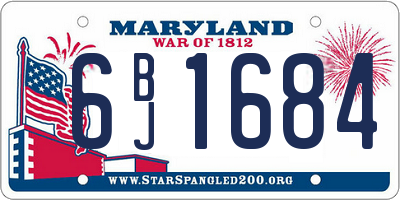 MD license plate 6BJ1684