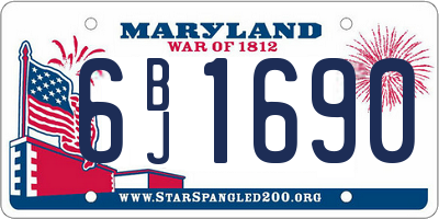 MD license plate 6BJ1690