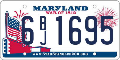 MD license plate 6BJ1695
