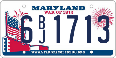 MD license plate 6BJ1713
