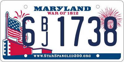 MD license plate 6BJ1738