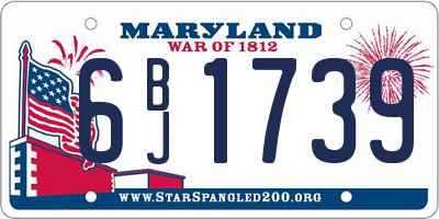 MD license plate 6BJ1739