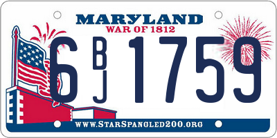 MD license plate 6BJ1759