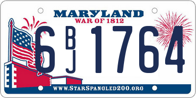 MD license plate 6BJ1764