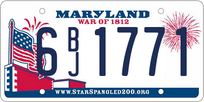 MD license plate 6BJ1771