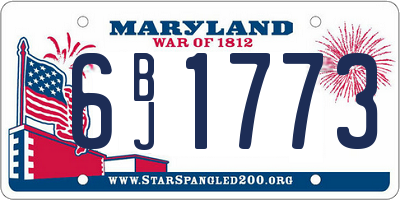 MD license plate 6BJ1773