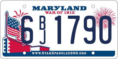 MD license plate 6BJ1790