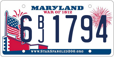 MD license plate 6BJ1794