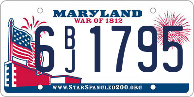 MD license plate 6BJ1795