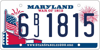 MD license plate 6BJ1815