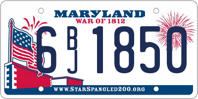 MD license plate 6BJ1850