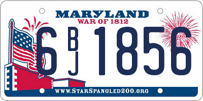 MD license plate 6BJ1856