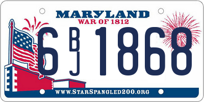 MD license plate 6BJ1868