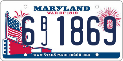 MD license plate 6BJ1869