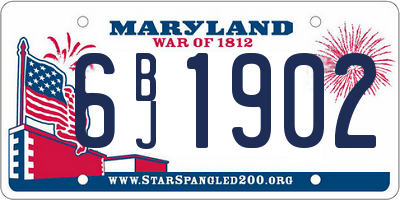 MD license plate 6BJ1902