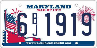 MD license plate 6BJ1919