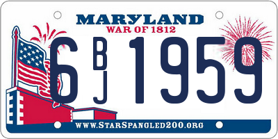 MD license plate 6BJ1959