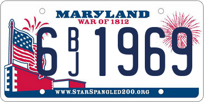 MD license plate 6BJ1969