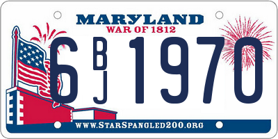 MD license plate 6BJ1970