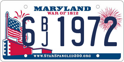 MD license plate 6BJ1972