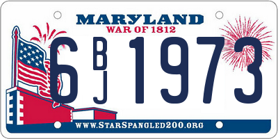 MD license plate 6BJ1973