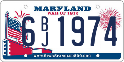 MD license plate 6BJ1974