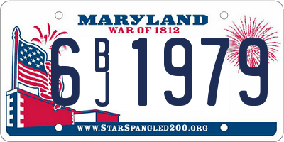MD license plate 6BJ1979
