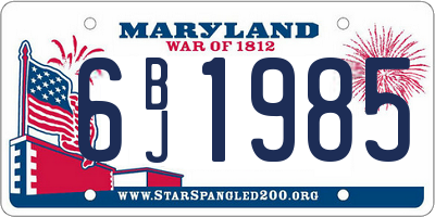 MD license plate 6BJ1985