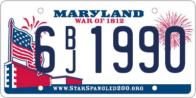 MD license plate 6BJ1990