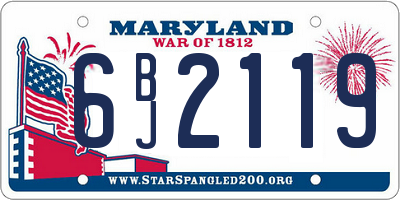 MD license plate 6BJ2119