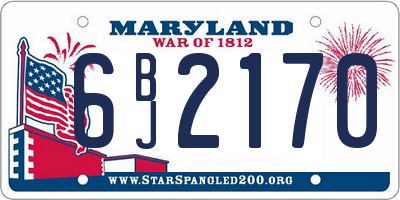 MD license plate 6BJ2170