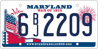 MD license plate 6BJ2209
