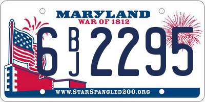 MD license plate 6BJ2295