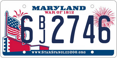 MD license plate 6BJ2746