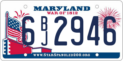 MD license plate 6BJ2946