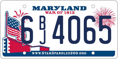 MD license plate 6BJ4065
