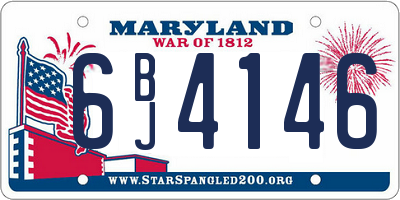 MD license plate 6BJ4146