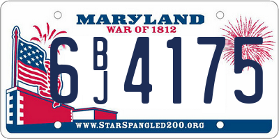 MD license plate 6BJ4175