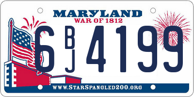 MD license plate 6BJ4199
