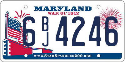 MD license plate 6BJ4246