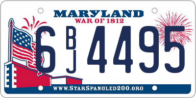 MD license plate 6BJ4495
